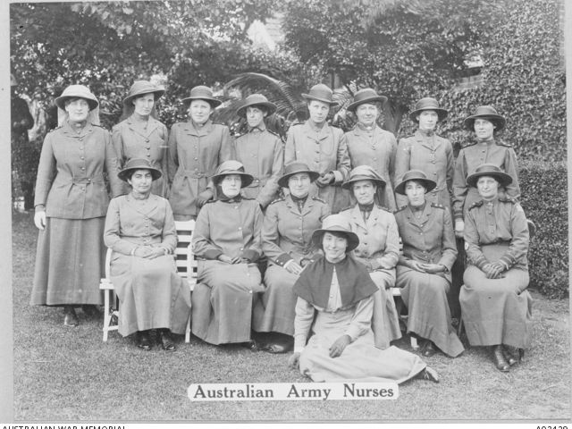 Group portrait of Australian Army Nurses