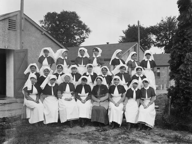 Group portrait of Australian Army Nursing Services including Sister Gertrude Marion Doherty