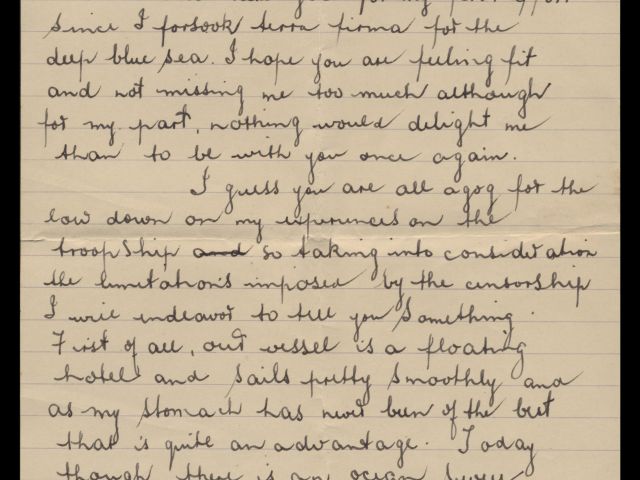 Letter from Michael Billings dated 8 February 1941