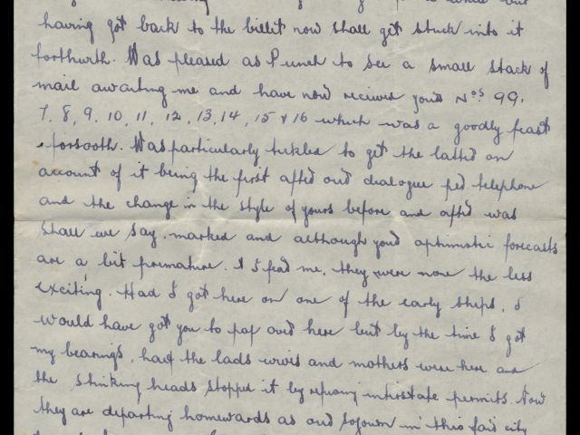 Letter from Michael Billings dated 26 March 1941