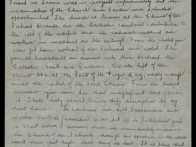 Letter from Michael Billings dated 31 March 1941