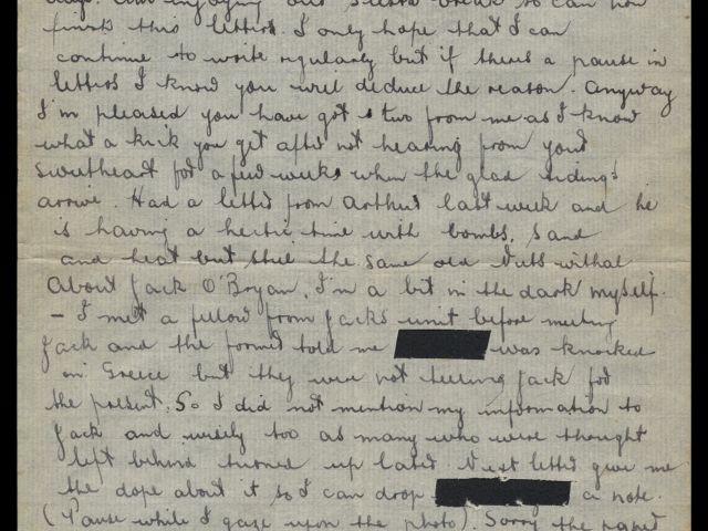 Letter from Michael Billings dated June 1941