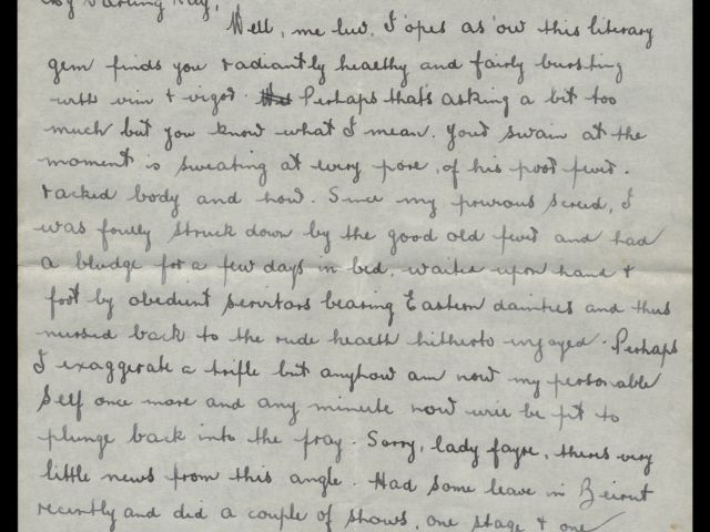 Letter from Michael Billings dated 22 August 1941