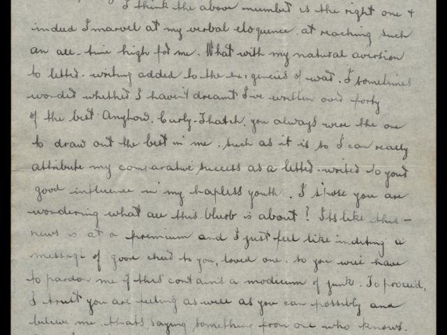 Letter from Michael Billings dated 5 November 1941