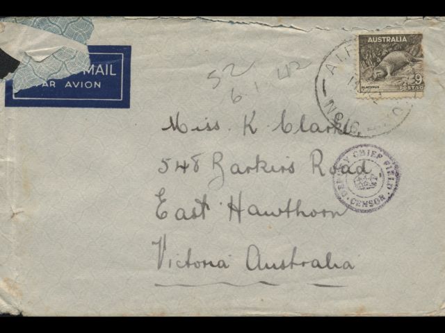 Envelope dated 14 January 1942 addressed to Miss K Clarke