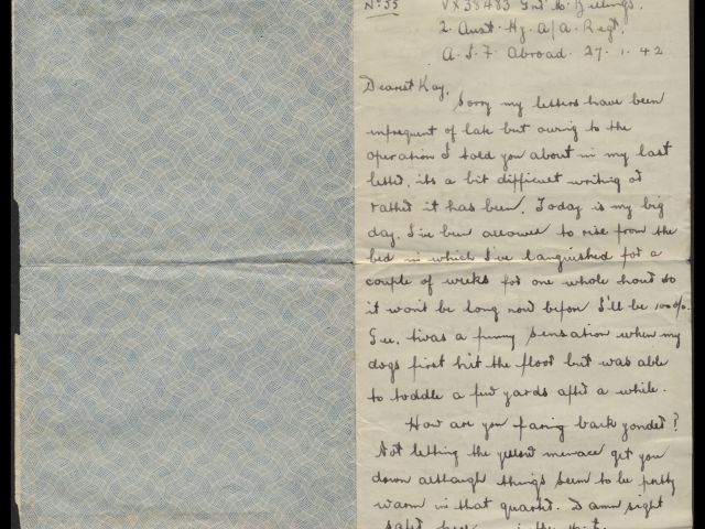 Letter from Michael Billings dated 27 January 1942