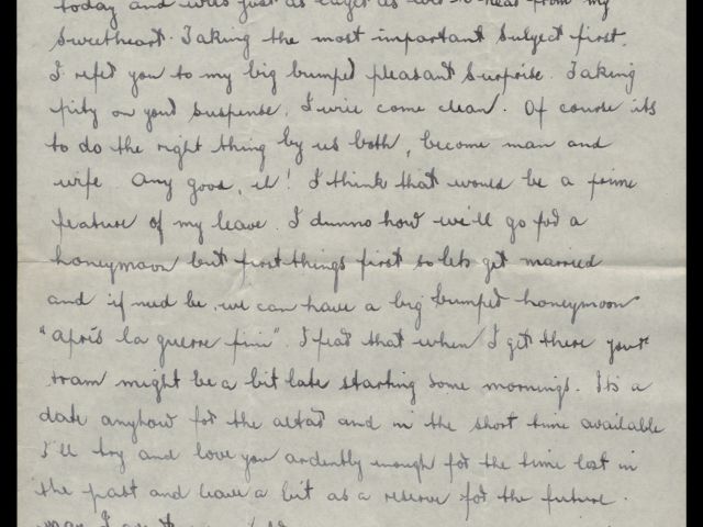 Letter from Michael Billings dated 15 April 1942