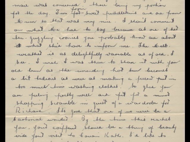 Letter from Michael Billings dated 28 January 1943