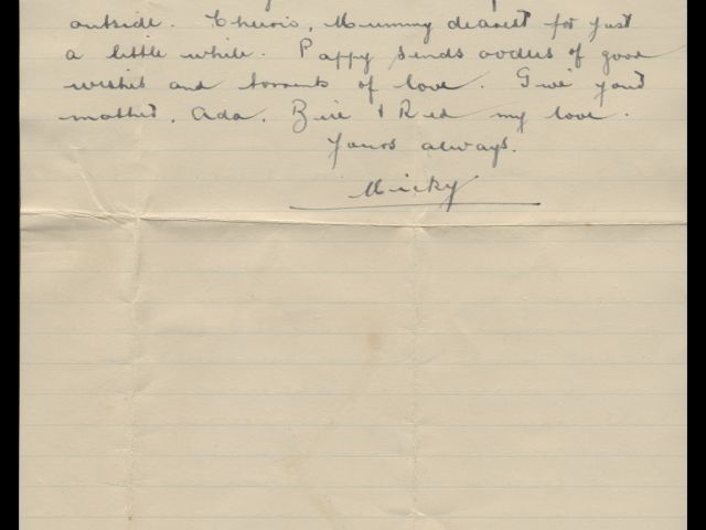 Letter from Michael Billings dated 9 February 1943