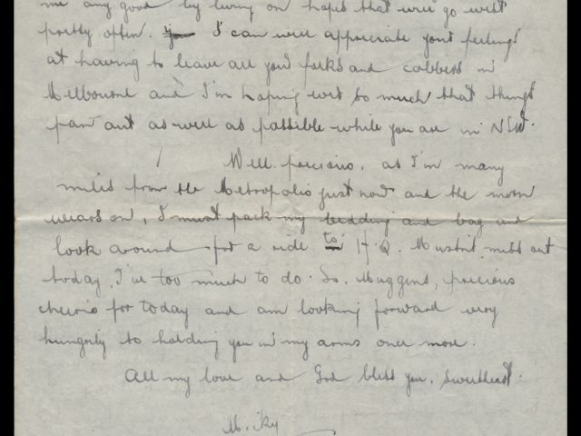 Letter from Michael Billings dated 25 May 1942