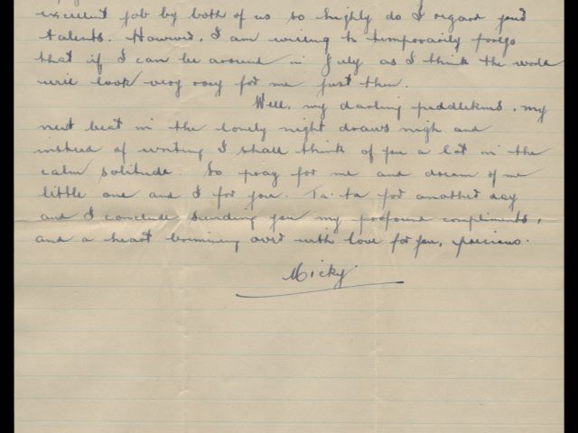 Letter from Michael Billings dated 2 March 1943