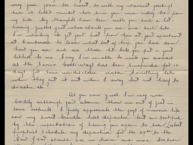 Letter from Michael Billings dated 16 December 1942