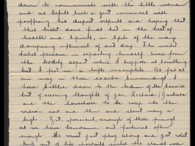 Letter from Michael Billings dated 19 January 1943