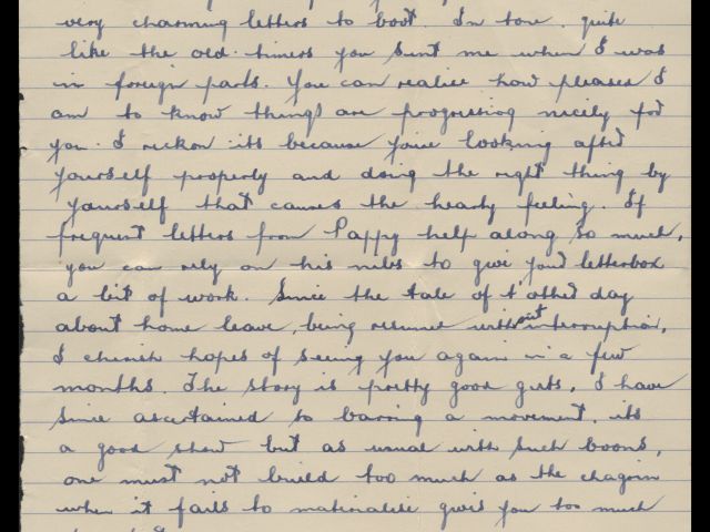 Letter from Michael Billings dated 25 January 1943