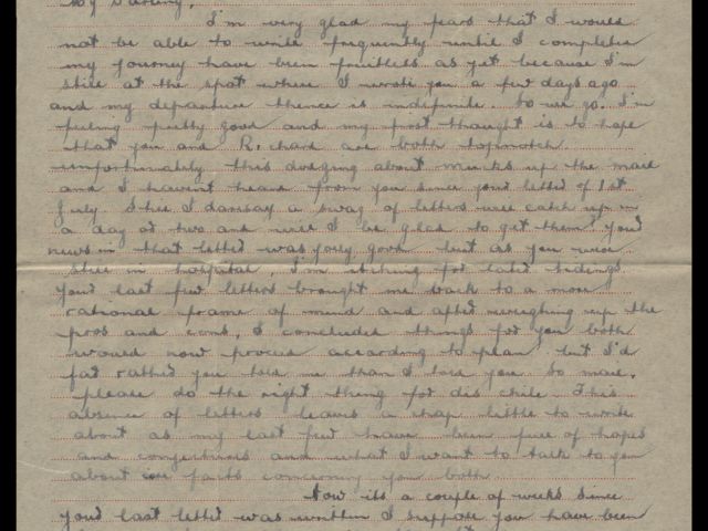 Letter from Michael Billings dated 14 July 1943