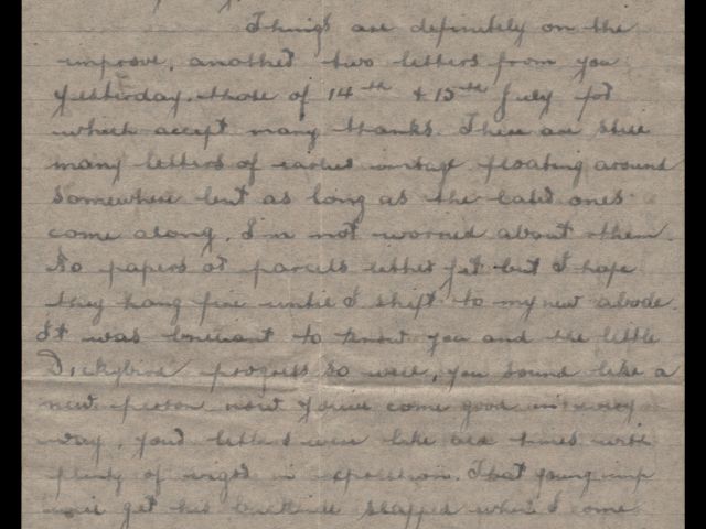 Letter from Michael Billings dated 26 July 1943