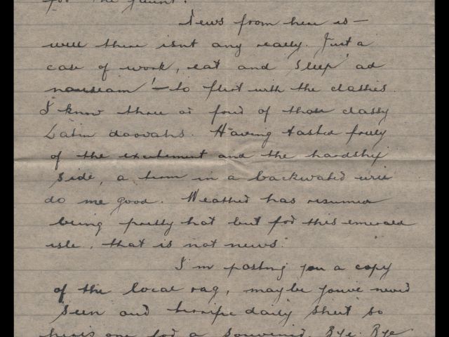 Letter from Michael Billings dated 15 September 1943