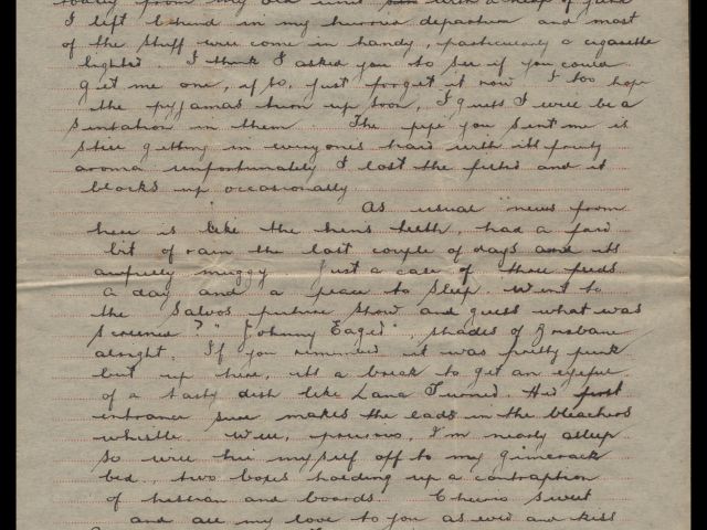 Letter from Michael Billings dated 21 September 1943