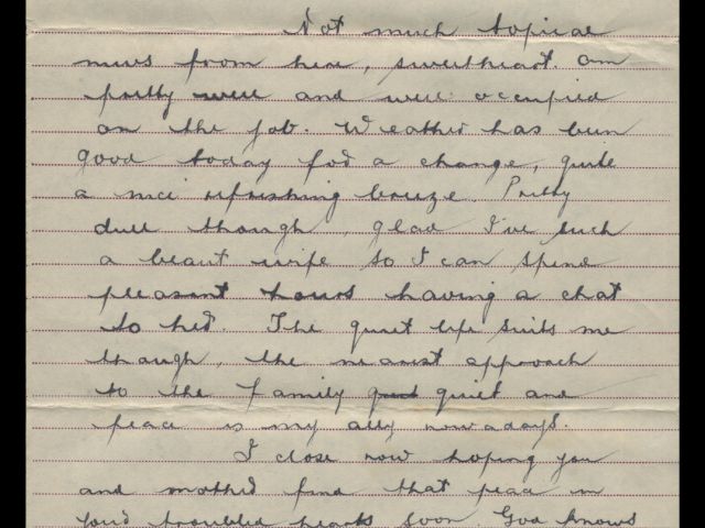 Letter from Michael Billings dated 7 October 1943