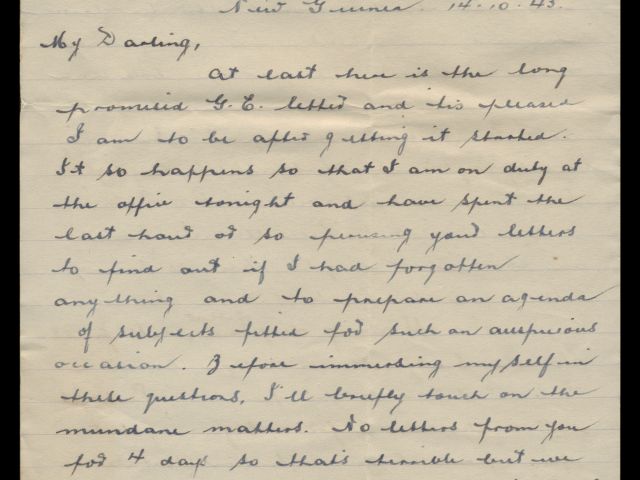 Letter from Michael Billings dated 14 October 1943