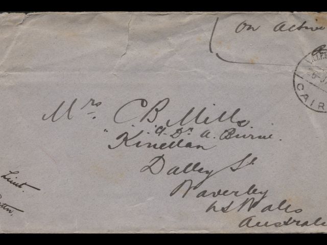 Envelope addressed to Mrs. C.B. Mills dated 26 January 1916