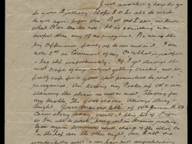 Letter from Cecil Mills dated 2 August 1916