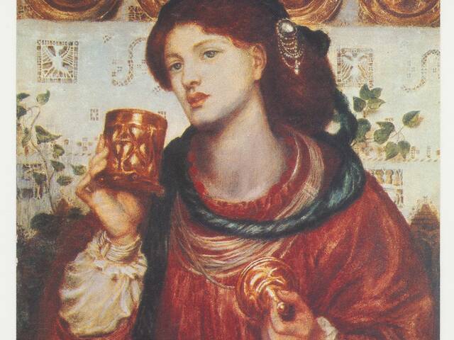 Postcard of "The Loving Cup" - Dante Gabriel Rosetti by The Art Gallery of South Australia