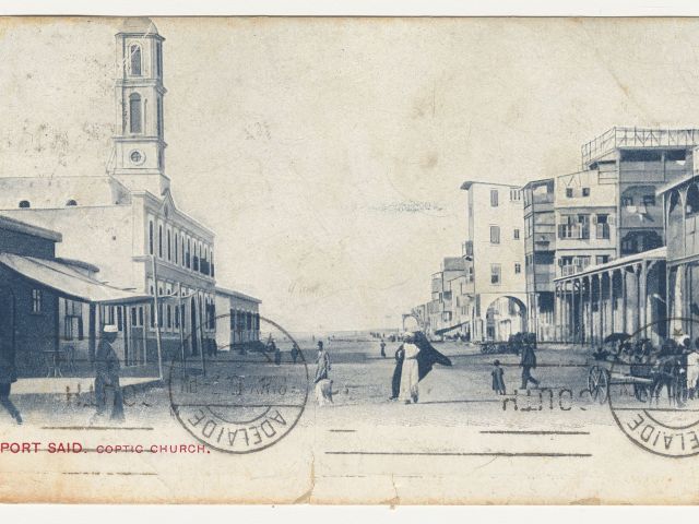 Postcard, Port Said. Coptic Church