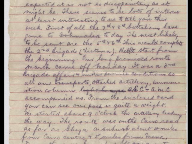 Letter from Thomas Whyte dated 3 February 1915