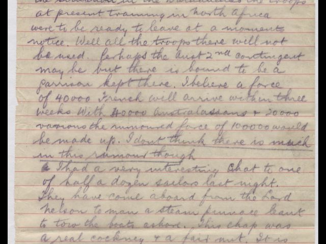 Letter from Thomas Whyte - 1915