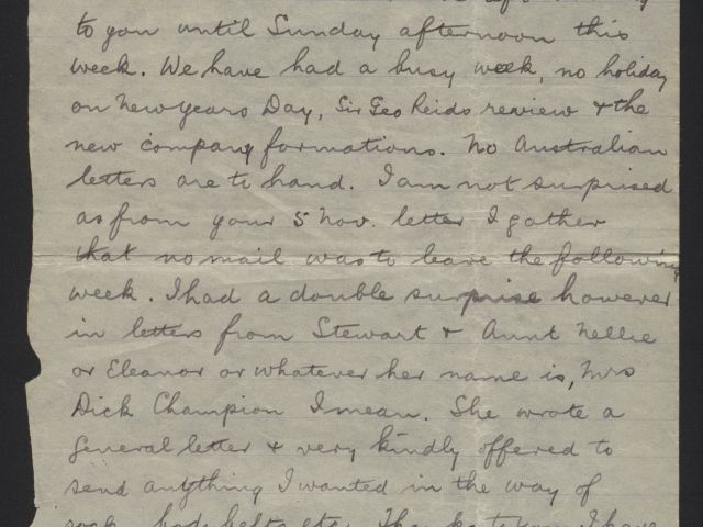 Letter dated 3 January 1914