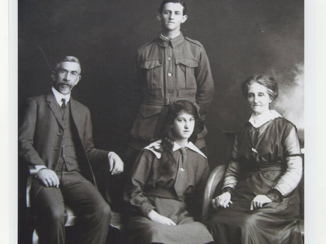 Photograph of Samuel Hedley Hemming Hawkins and family