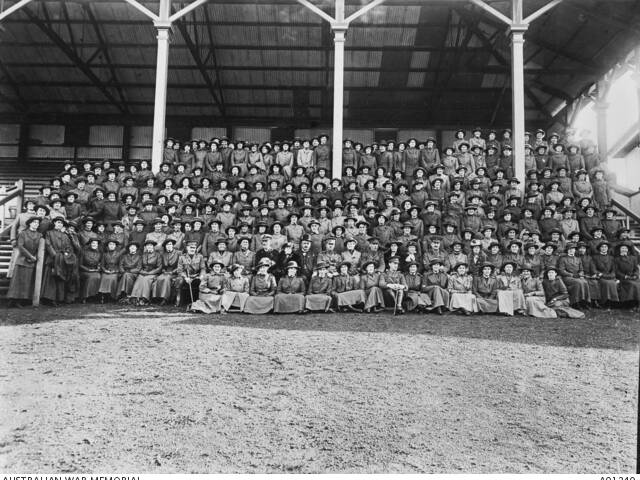 Group portrait Australian Army Nursing Service sisters bound for Salonica, June 1917 