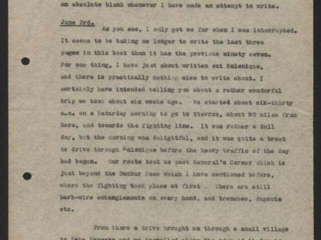Typed narrative of Mrs McHardie White