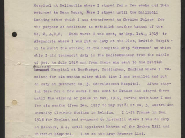 Typed narrative of Janet Sinclair Wood