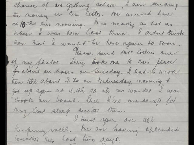 Handwritten letter from William George Blaskett