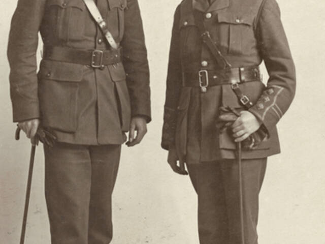 Portrait of Lieutenant George Leslie Makin and Captain Alasdair F. Gibson