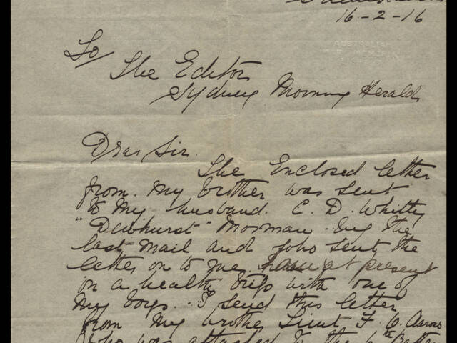 Handwritten letter