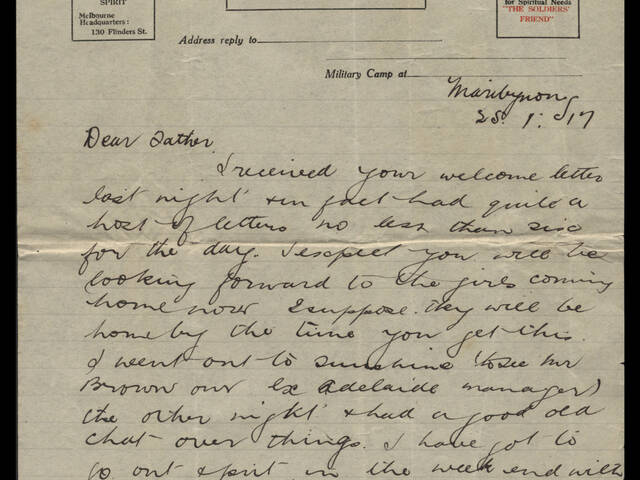 Handwritten letter by William Rawson Leach