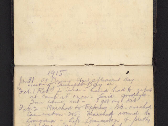 Handwritten diary of Oberlin Herbert Gray