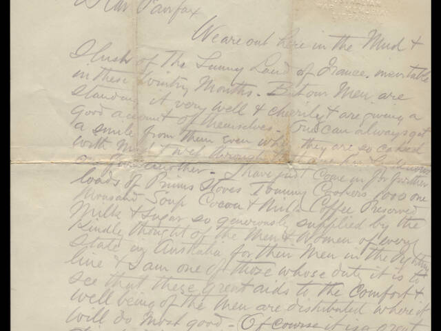 Handwritten letter by William Cope