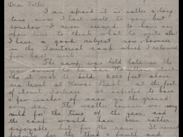 Handwritten letter by Charlie