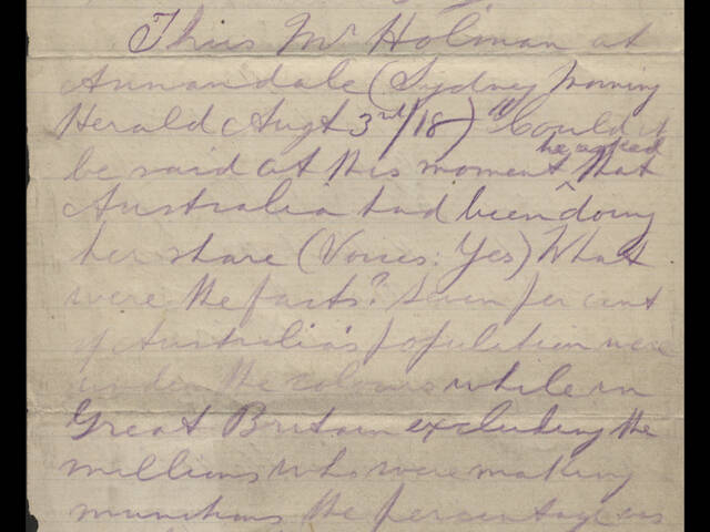 Handwritten letter by a gunner