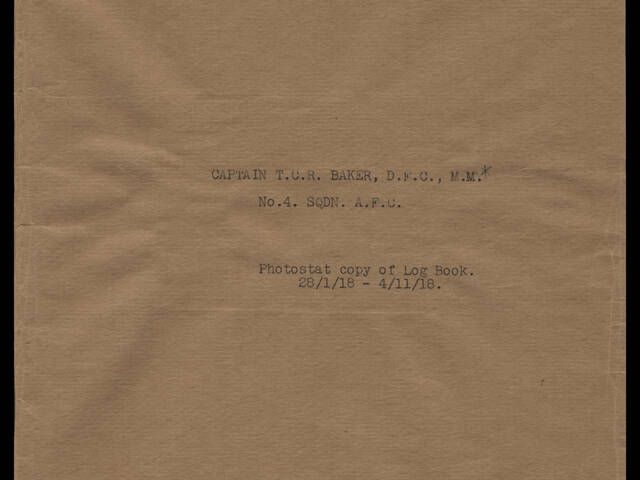 Logbook of Thomas Charles Richmond Baker