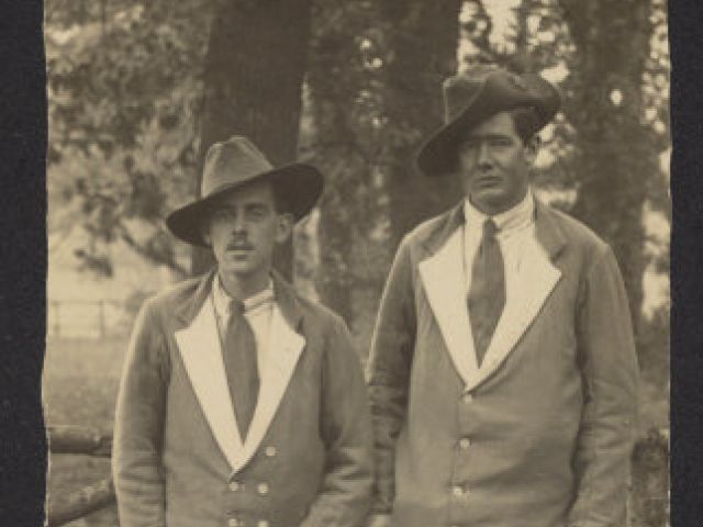 Portrait of Private Wilfred John Robinson and 133035 Private E Gaffey