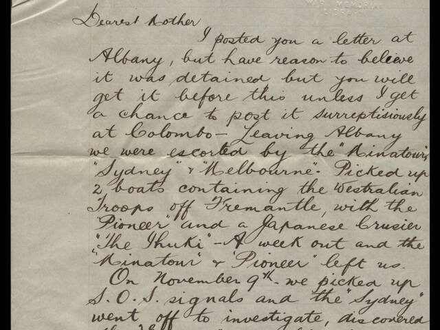 Handwritten letter by George Frederick Campbell