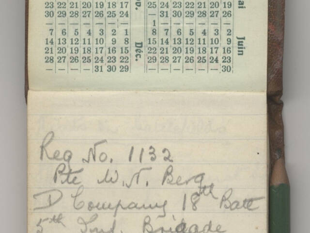 Diary of Wilbert Berg