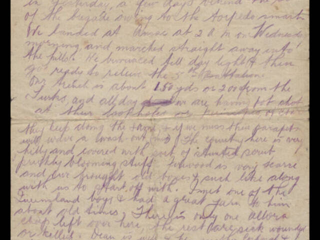 Handwritten letter by Oscar Anglesey Jones