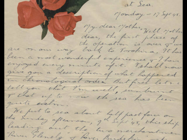 Handwritten letter by Leonard Stanley Marquis