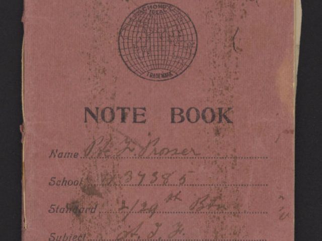 Cover of diary of Francis Prosser